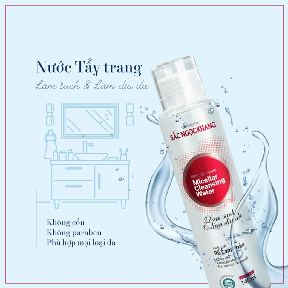 Nước tẩy trang Sắc Ngọc Khang – Hỗ trợ làm sạch sâu, loại bỏ lớp trang điểm