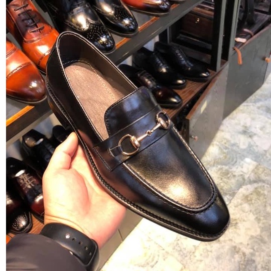 Giày lười da nam cao cấp ERMAND đế phíp da bò thật bảo hành 1 năm - Mã T877