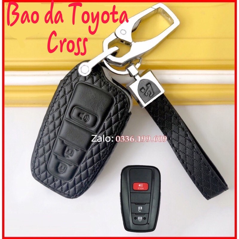 Bọc chìa khoá toyota cross màu đen hàng cao cấp   _ M16