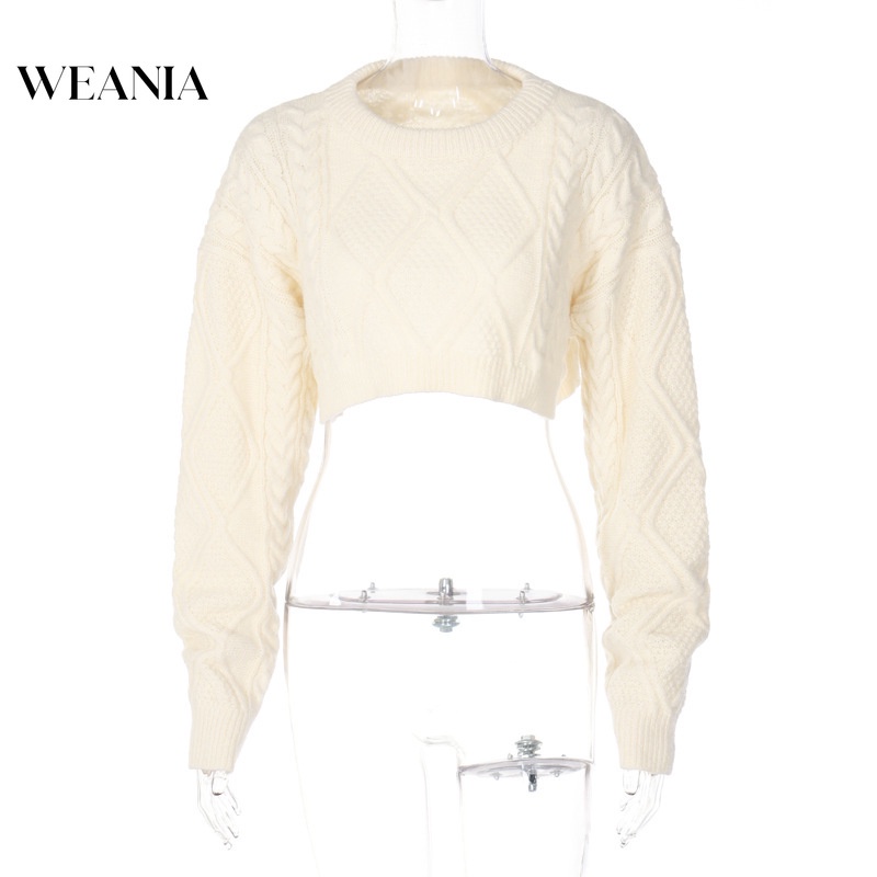 Áo Sweater Dệt Kim Tay Dài Dáng Rộng Cổ Tròn Thời Trang Mùa Thu Cho Nữ