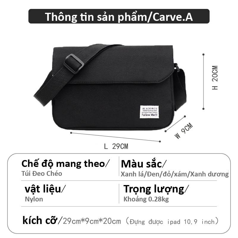 Carve.A Store túi đeo ngực túi đựng iPad nhanh chống nước và chống trộm bên hông ba lô túi đeo chéo bên túi bên ba lô túi đeo vai đơn túi đeo vai nam ba lô bên ba lô
