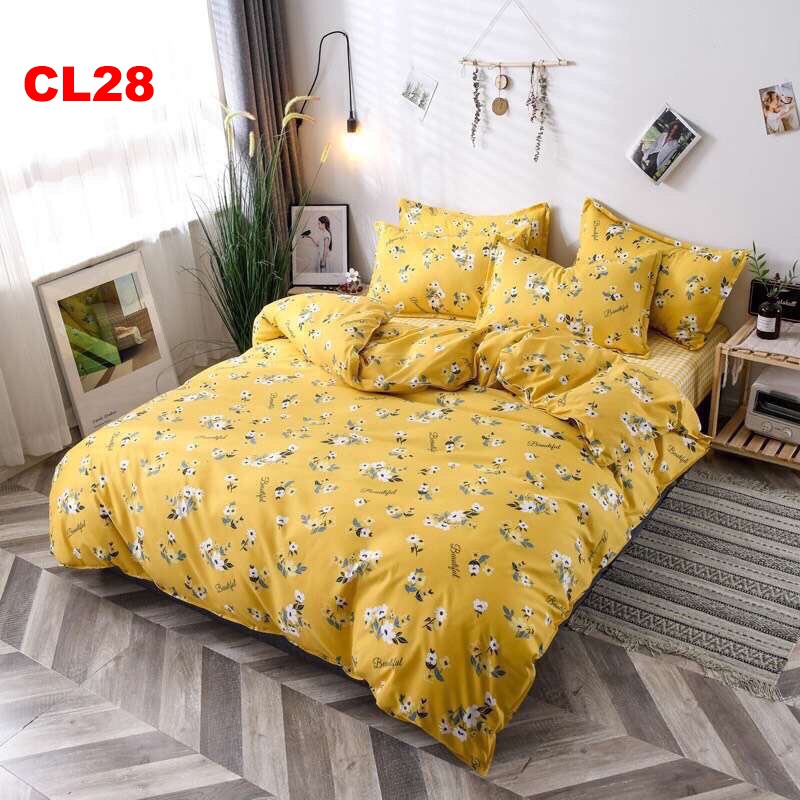 Bộ chăn ga gối CL25 set 4 món Loại 1 Cotton poly hàng Loại 1 nhập khẩu