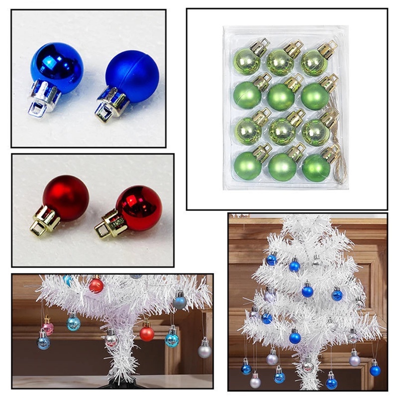 Set 12 Trái Châu Nhiều Màu Sắc Dùng Để Trang Trí Cây Thông Giáng Sinh