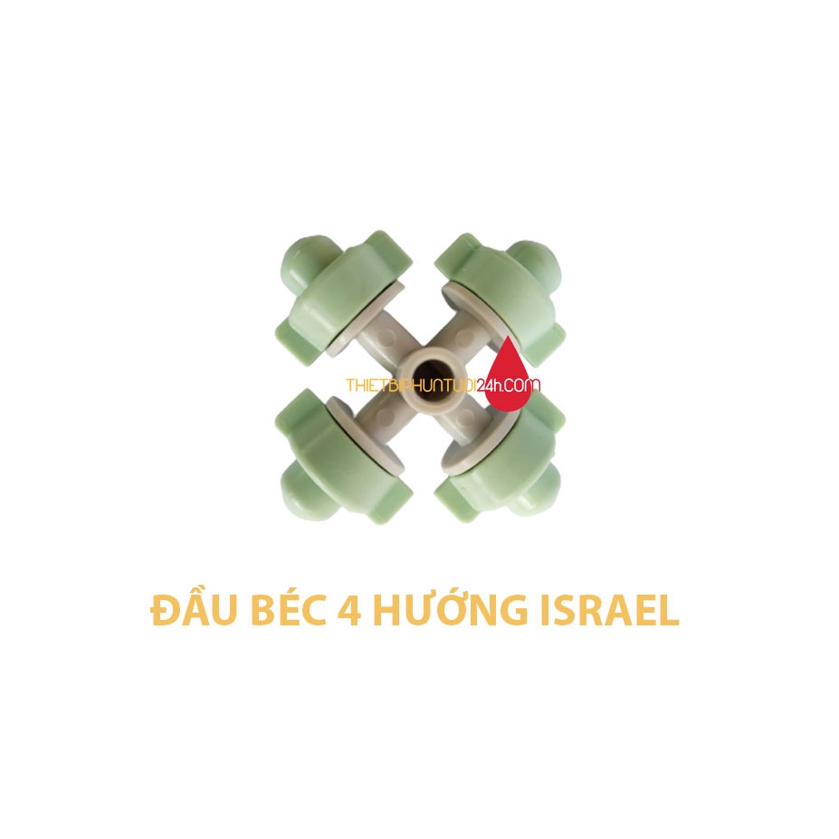 Béc phun sương 4 hướng israel nhiều tùy chọn kết nối béc phun sương tưới lan tưới rau cây cảnh làm mát-MHL
