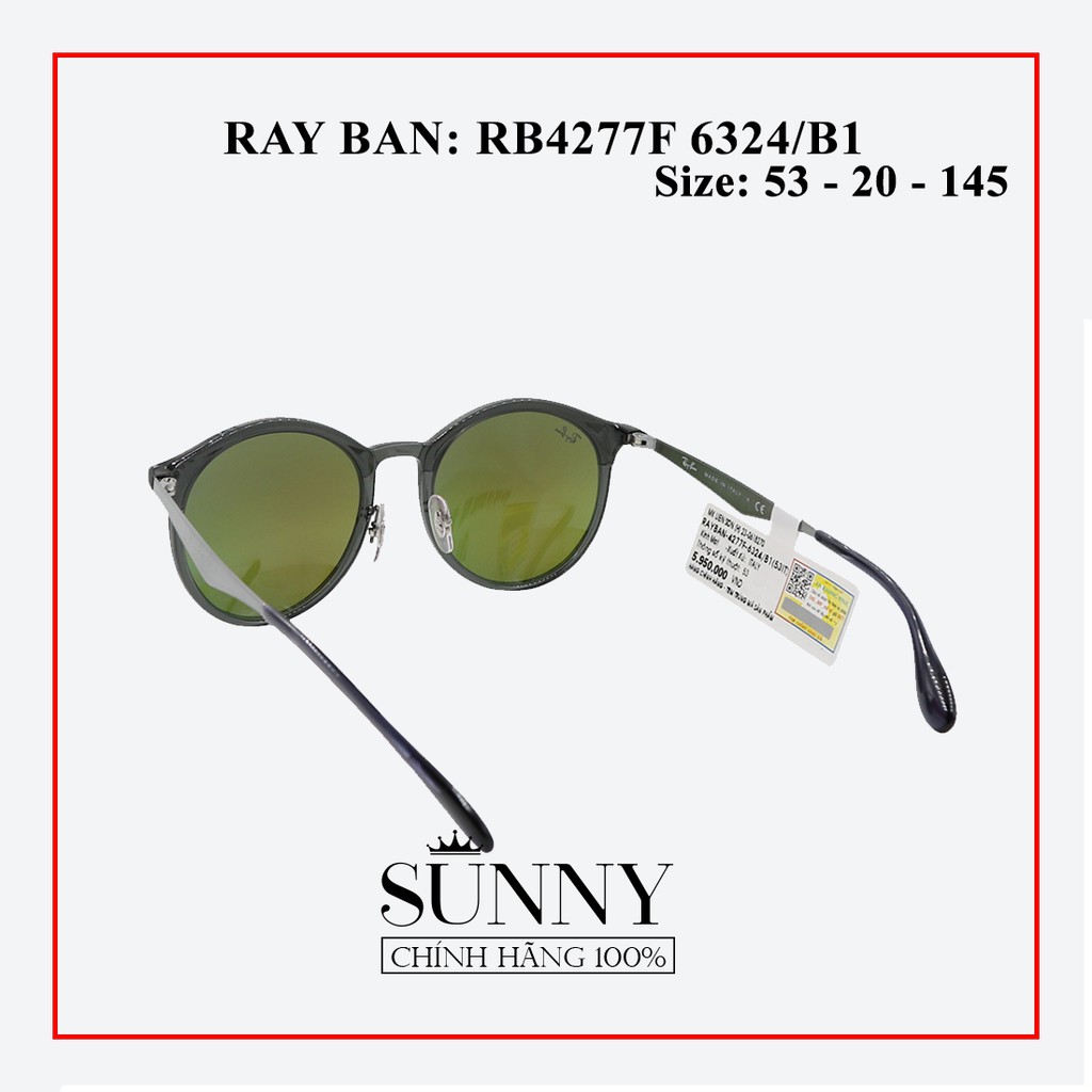 RB4277F 6324/B1 - Kính mát Ray-Ban, sp chính hãng, bảo hành toàn quốc, có tem chống hàng giả của bộ công an cấp