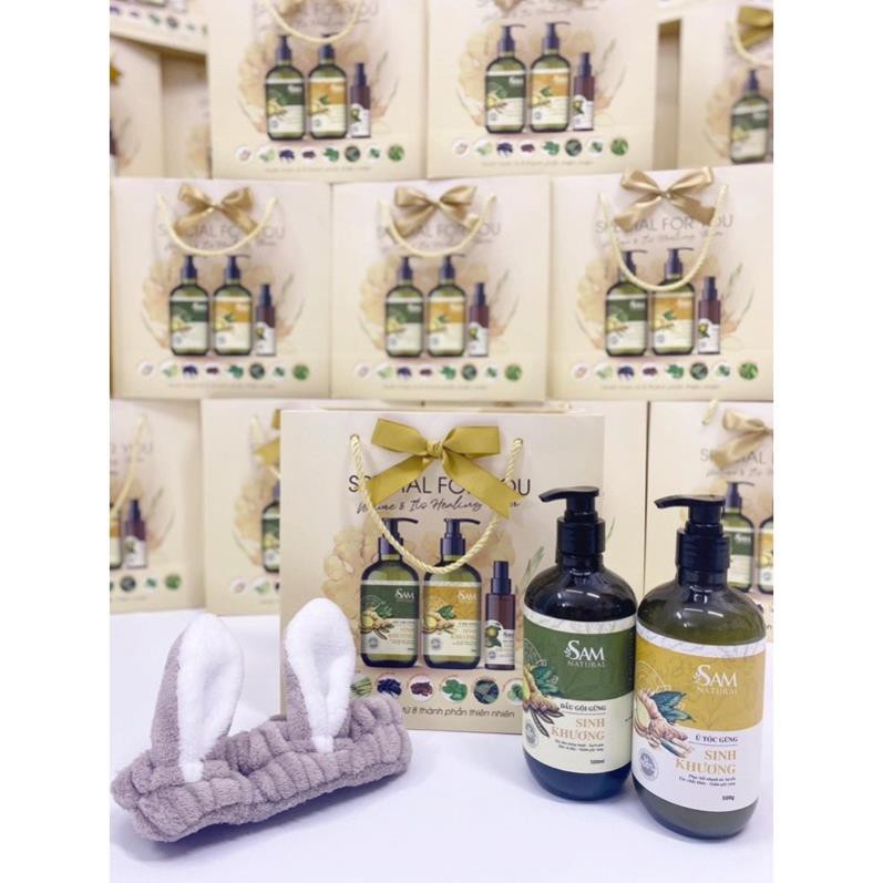 Bộ Dầu Gội Xả Gừng Sinh Khương Giảm Rụng Kích Mọc Tóc Phục Hồi Chân Tóc Chính Hãng Sam Natural (dung tích 500ml) | BigBuy360 - bigbuy360.vn