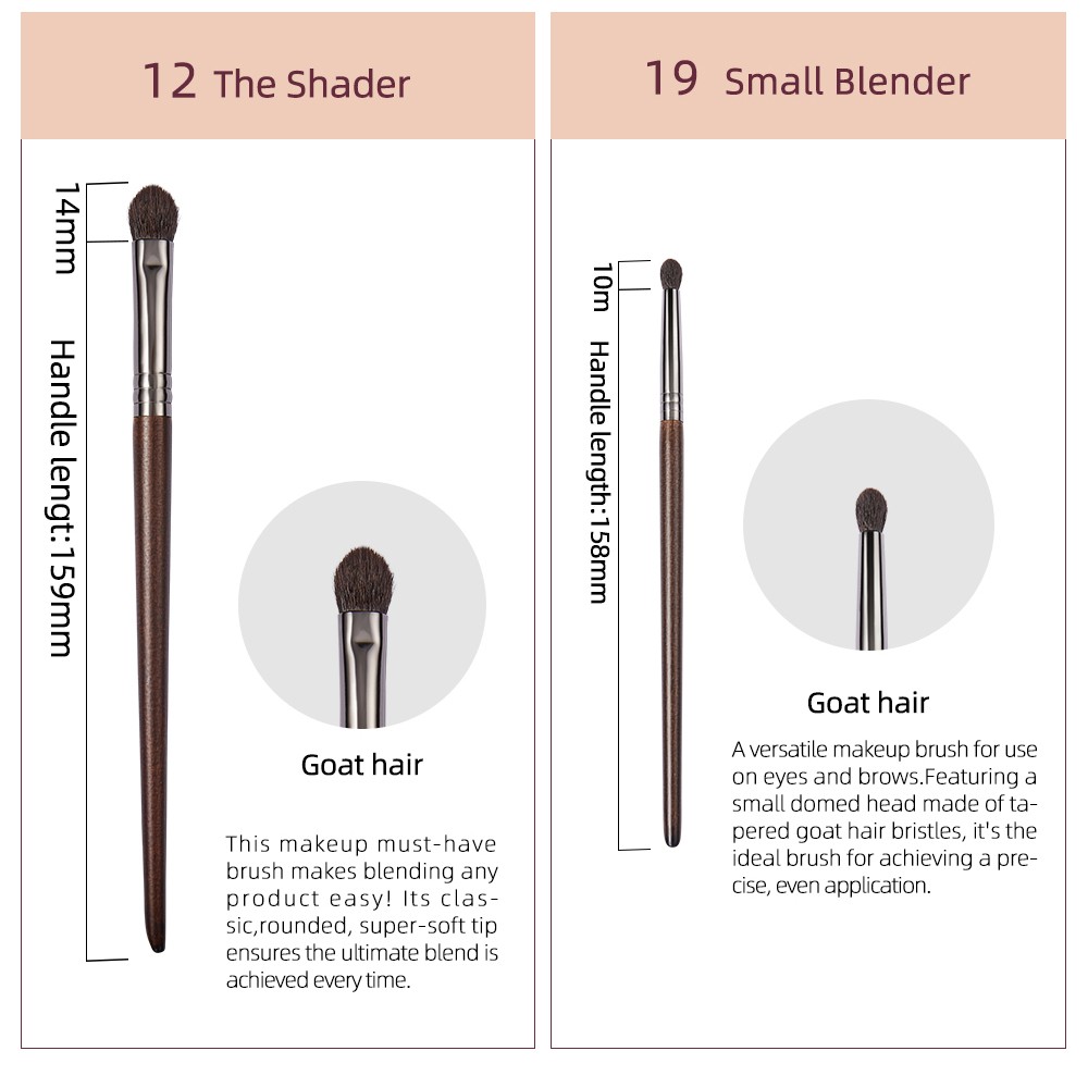 Set 2 cọ OVW XO1219 trang điểm làm đẹp chuyên nghiệp