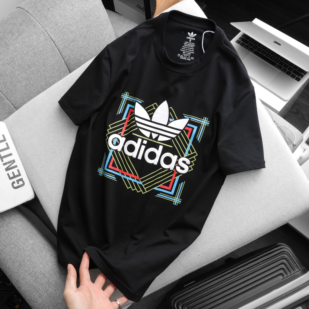 Áo Thun Adidas Nam Nữ Chính Hãng 100% Cotton Adidas Họa Tiết Mẫu 37