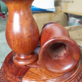Lọ hoa gỗ hương cao 22cm
