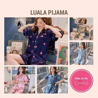 Bán buôn bán lẻ pijama lụa satin cộc đùi chất liệu mềm mịn thoáng mát chuẩn size