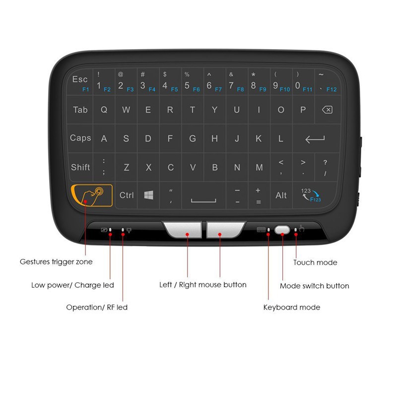 Bàn phím mini H18 Wireless Keyboard Android & màn hình TV Box