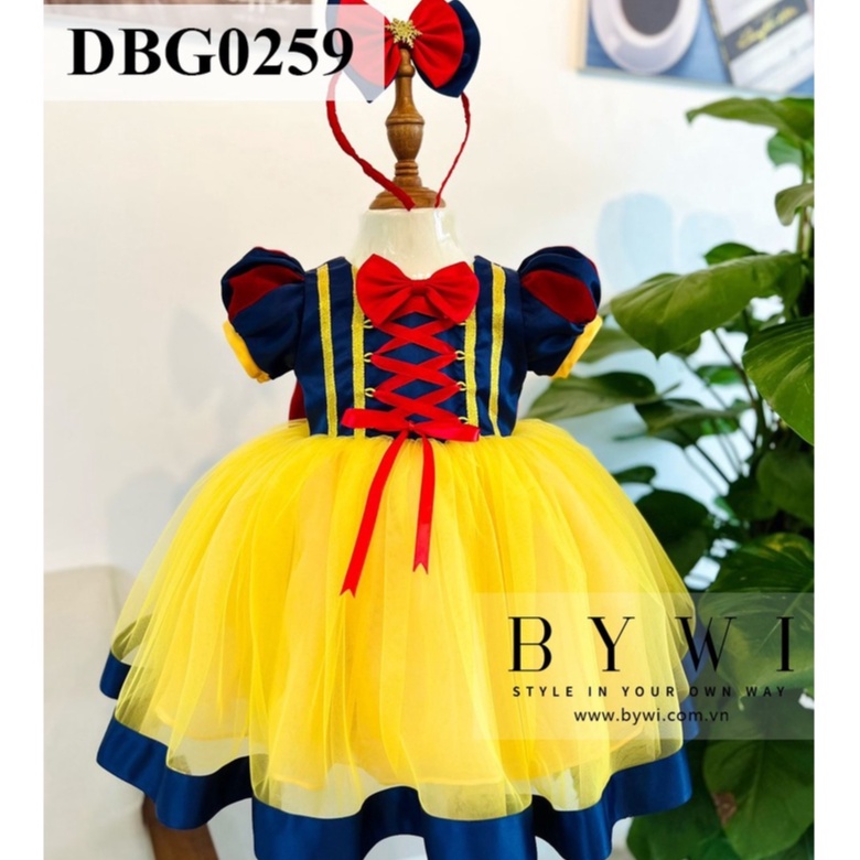 ĐẦM CÔNG CHÚA BÉ GÁI HOÁ TRANG BYWI MẪU BẠCH TUYẾT DBG0061
