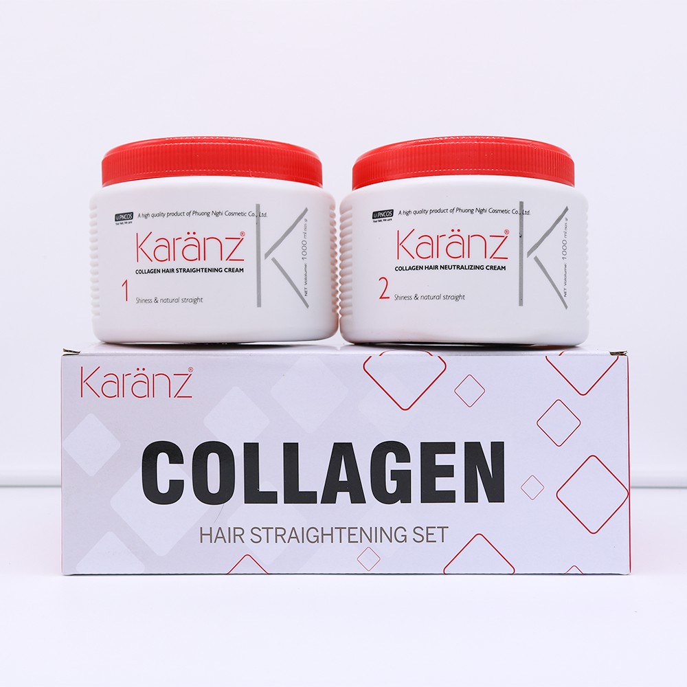 Bộ kem duỗi  siêu mượt, hương nhẹ Karanz Hair Straightening Set 1000ml