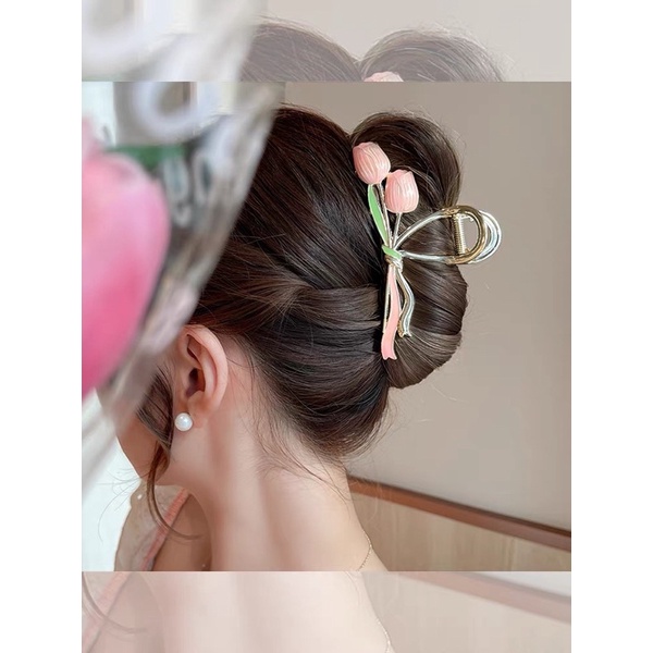 Kẹp tóc nữ  CONMEODENTAILOR Hoa Tulip