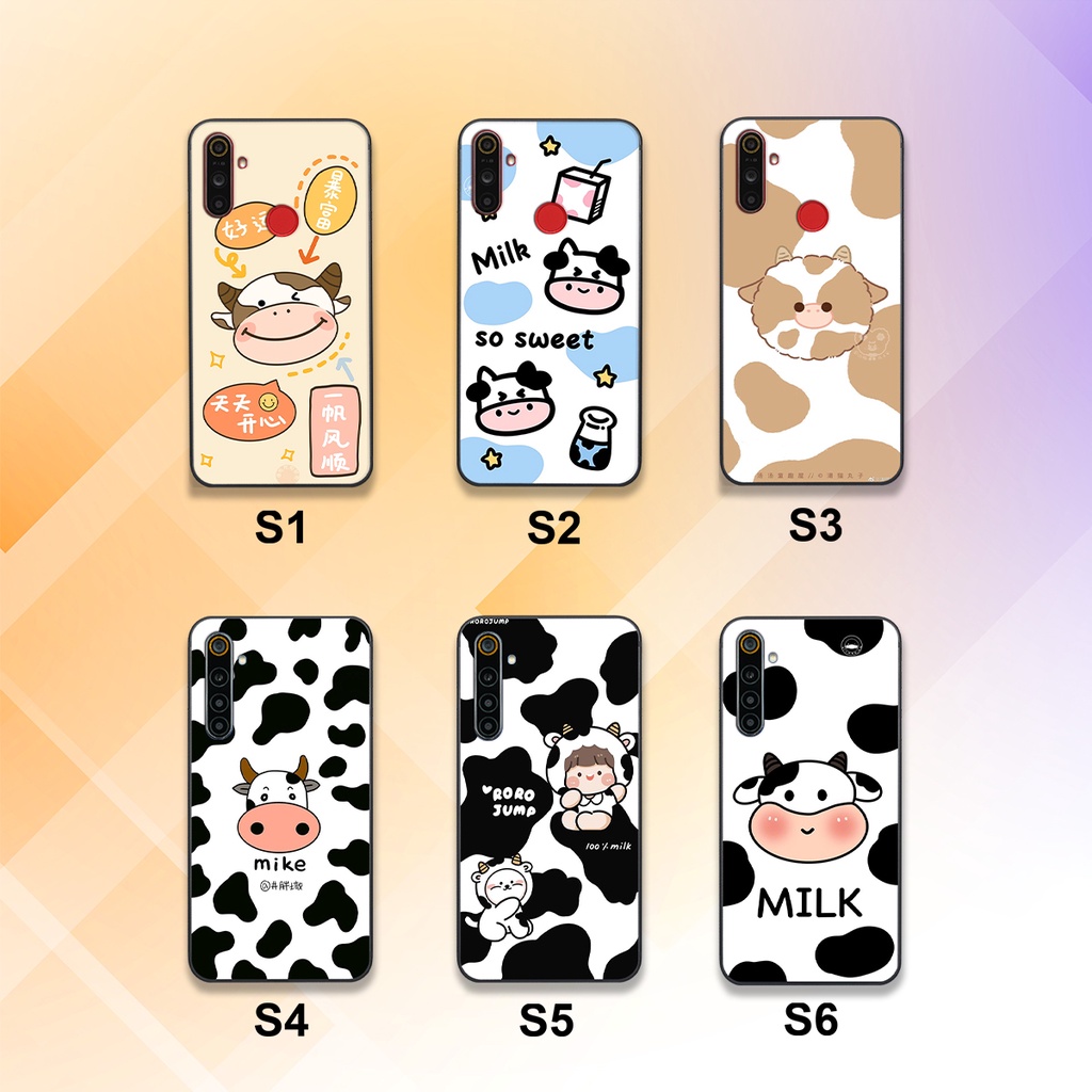Ốp Lưng Realme C3 - Realme C3i - Realme 6 - Realme 6 Pro In hình Bò sữa cute đáng yêu