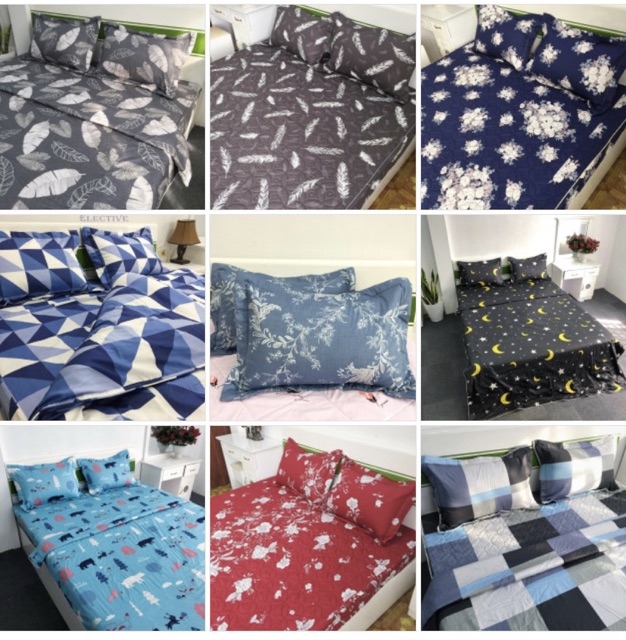 Bộ ga chun Hàn quốc Elective vải nhập