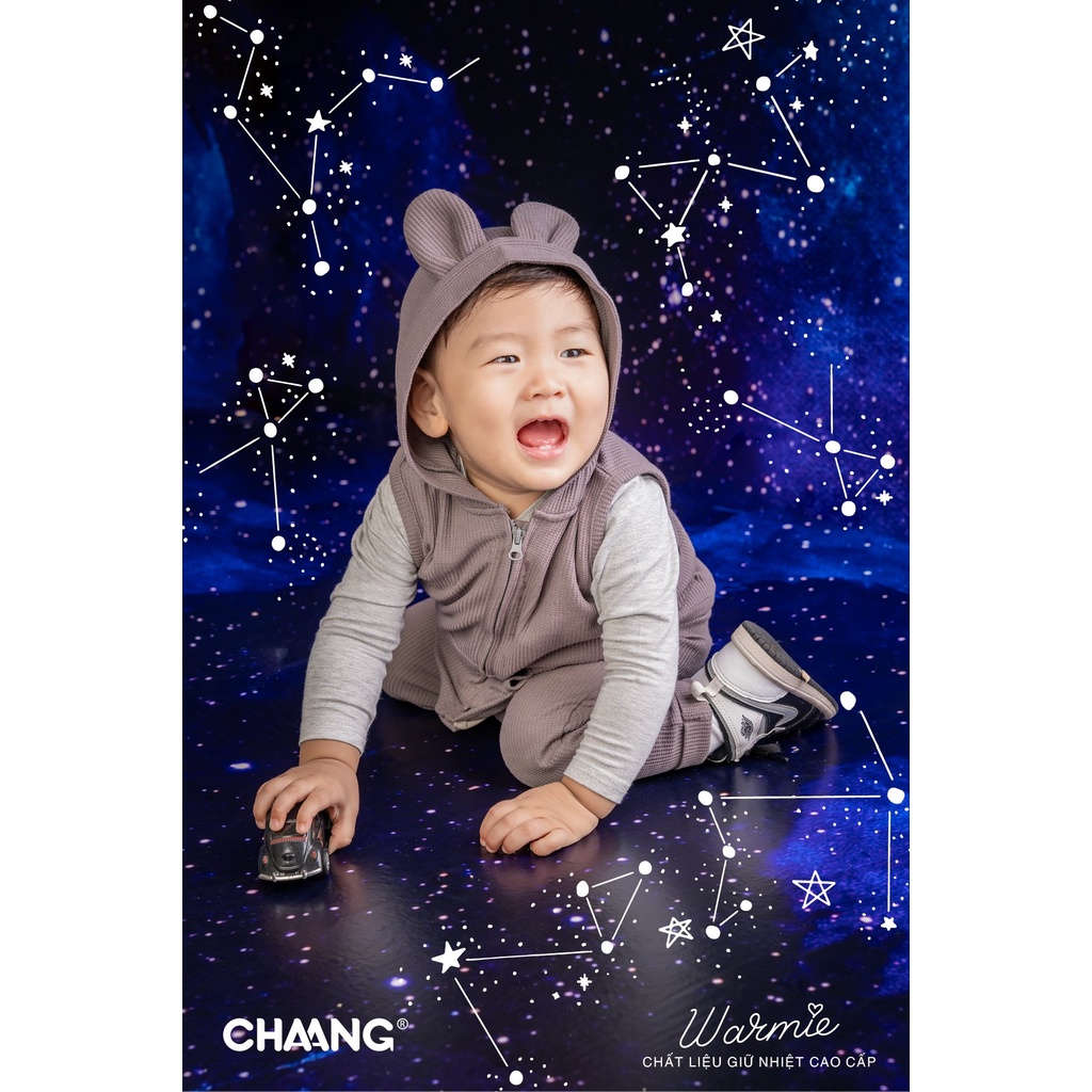 Chaang áo gile, áo khoác có mũ cho bé trai bé gái Cosmos AW22D2212