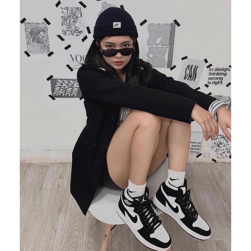 [FREESHIP] Giày thể thao Nam/Nư cao cổ hoạ tiết Đen Trắng | BigBuy360 - bigbuy360.vn