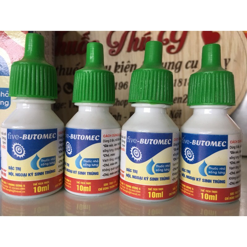 Đặc trị nội, ngoại ký sinh trùng-nhỏ sống lưng-Butomec-10ml