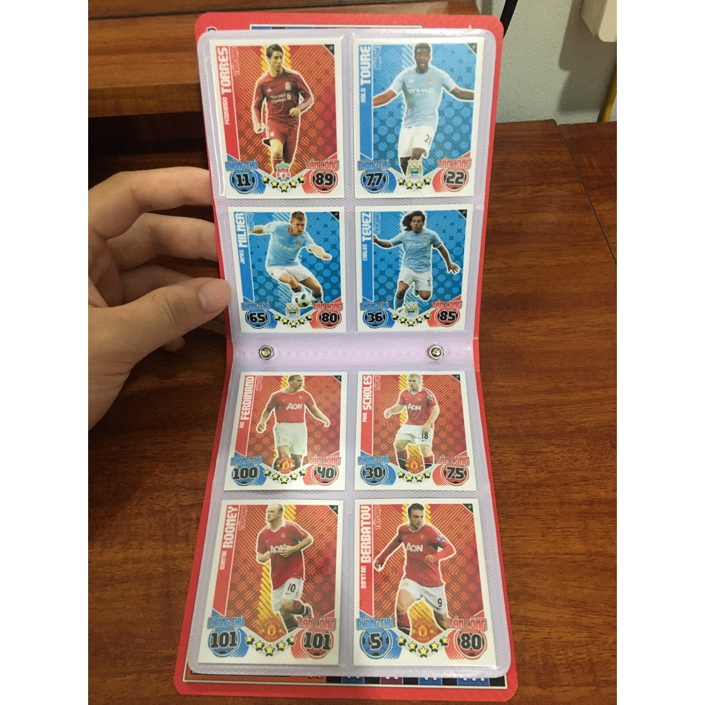 Bộ Sưu Tập 54 Thẻ Cầu Thủ In Album Match Attax 2010-11
