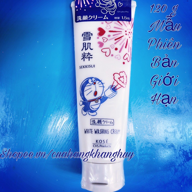 Sữa rửa mặt trắng da Kose Sekkisui White Washing Cream của Nhật 80 g, 120 g