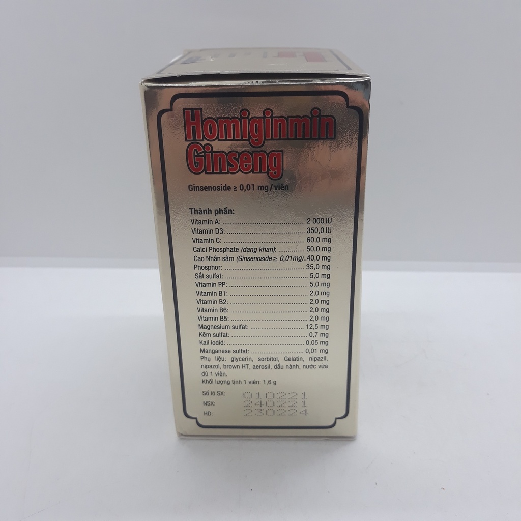 Viên Uống Bổ Xung Sức Khỏe - Homiginmin Ginseng Phúc Vinh- Nâng Cao Sức Đề Kháng - Giảm Mệt Mỏi