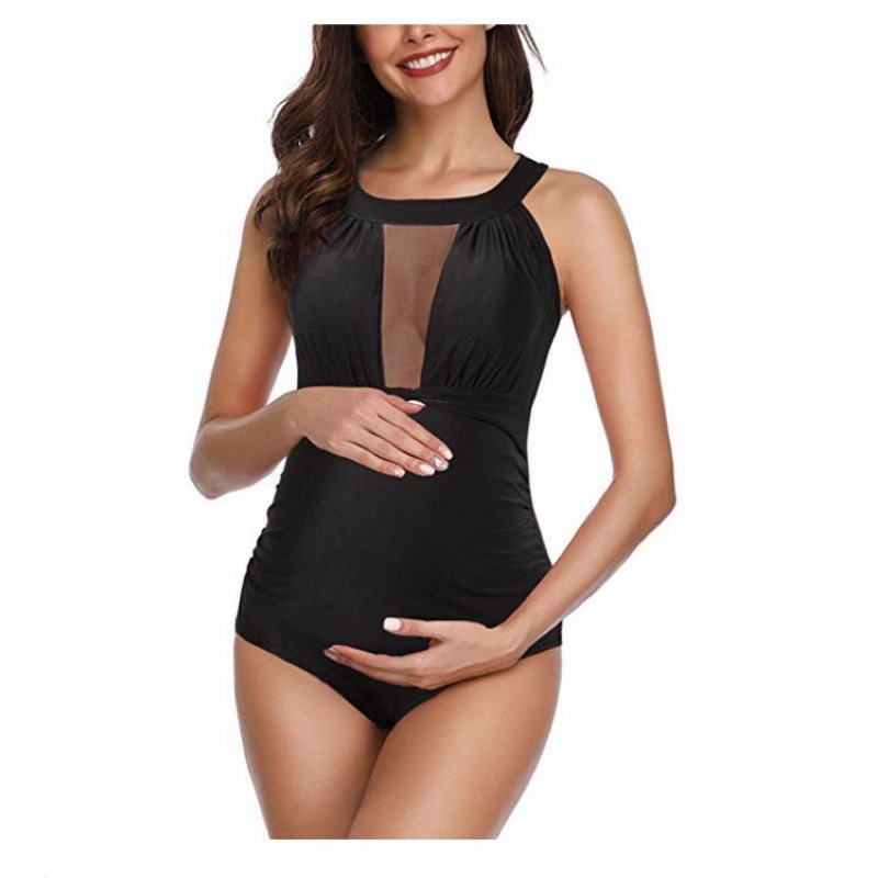Bộ bơi liền bikini dành cho mẹ bầu đi biển mã L61