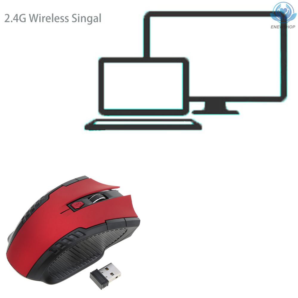 【enew】2.4G Wireless Business Gaming Mouse/Mice Portable 2400DPI Adjustable Optical for PC Laptop Desktop