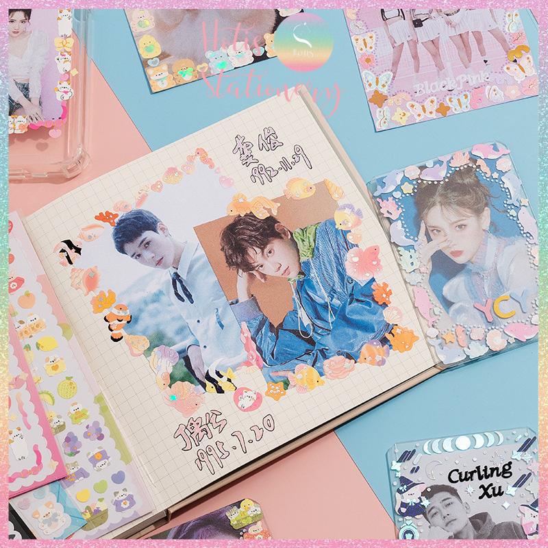 [HOTIS] [17 MẪU] Sticker trang trí card, toploader phong cách Hàn Quốc phủ ánh vàng kim