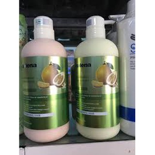 Dầu gội bưởi organic bộ dầu gội dầu xả bưởi giảm rụng tóc phục hồi hư tổn selena 800ml