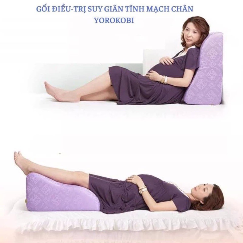 Gối chống suy giãn tĩnh mạch Yorokobi hiệu quả cho nam nữ [Cao 25CM cho người cao dưới 1m58]