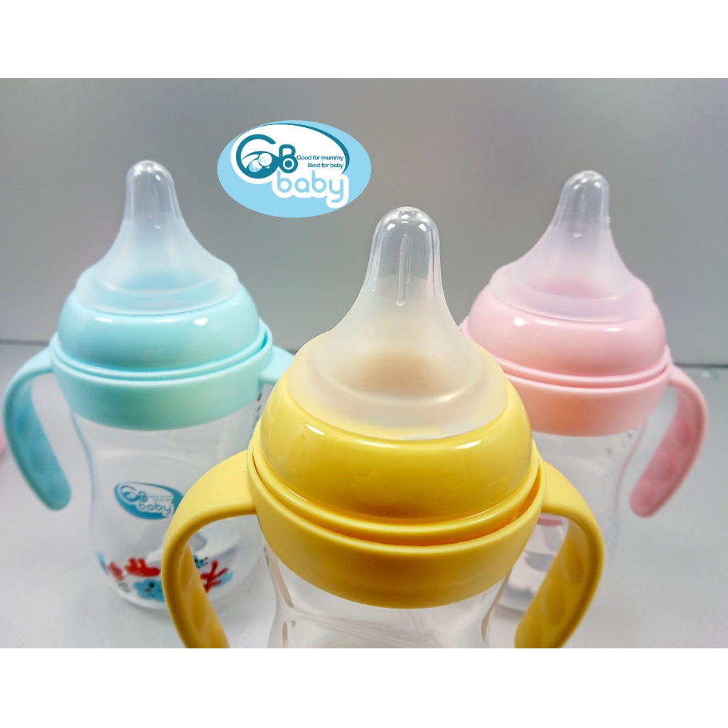 Bình Sữa PP Cổ Rộng GB-Baby 180ml, 240ml Chính Hãng