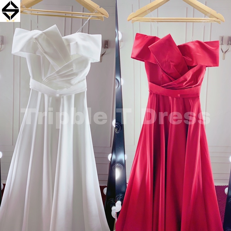 Đầm maxi mặc cô dâu cưới nhẹ nhàng siêu xinh TRIPBLE T DRESS - size S/M/L - MS176Y