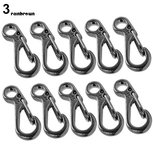 RB_10x Mini SF Carabiner Climbing Backpack Spring Clasps EDC Keychain Bottle Hooks