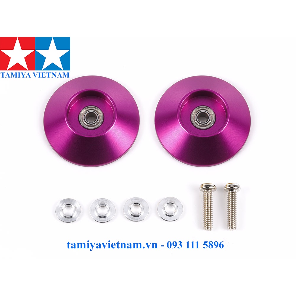 95541 Phụ kiện mô hình xe đua lắp ráp Mini 4WD HG 19mm TAPERED ALUMINUM BALL-RACE ROLLERS