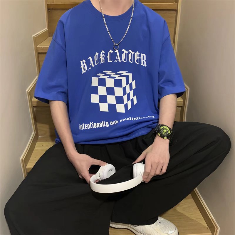 Áo Thun Tay Ngắn Dáng Rộng In Chữ Cỡ Lớn Thoải Mái Thời Trang Mùa Hè Cho Nam Và Nữ M-5XL