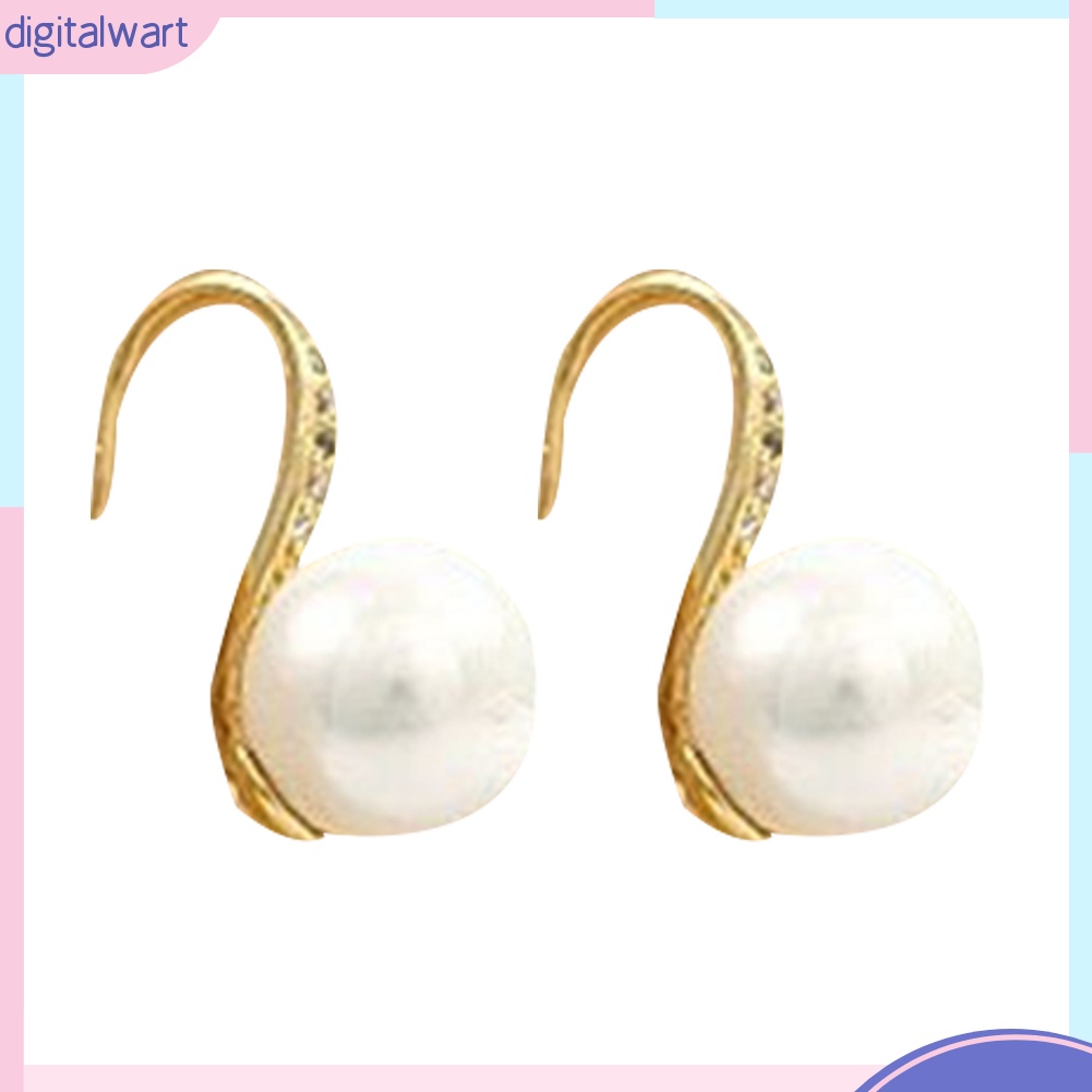 Bông Tai Nữ Đính Ngọc Ngọc Trai Dáng Dài Thời Trang