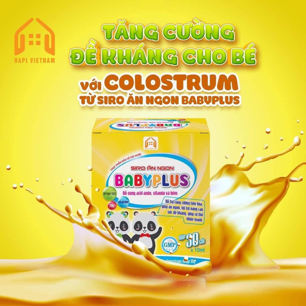 Babyplus - Siro Ăn Ngon, Hỗ Trợ Bé Ăn Ngon Ngủ Giỏi Tăng Cân Đều, Sức Đề Kháng Tốt, Cải ThiệnTáo Bón