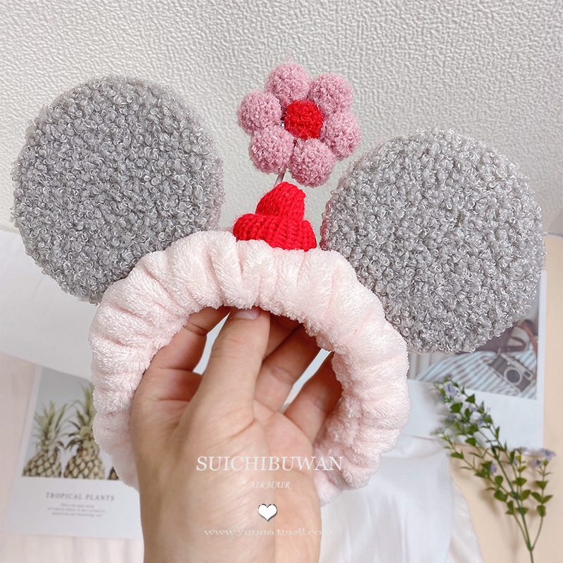 Băng đô vải hình tai chuột Mickey hoạt hình dễ thương thời trang nữ phong cách Hàn Quốc