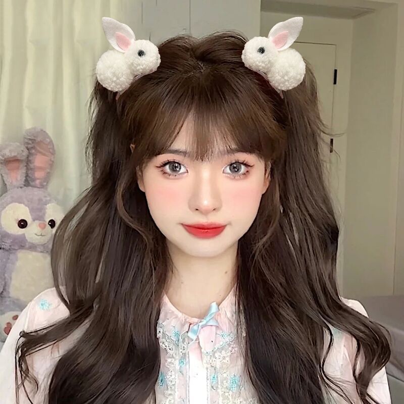 Kẹp Tóc Ba Chiều Hình Thỏ Nhồi Bông Ba Chiều Không Làm Tổn Thương Tóc Không Làm Tổn Thương Tóc Năm Mới Ngọt Ngào Cho Nữ