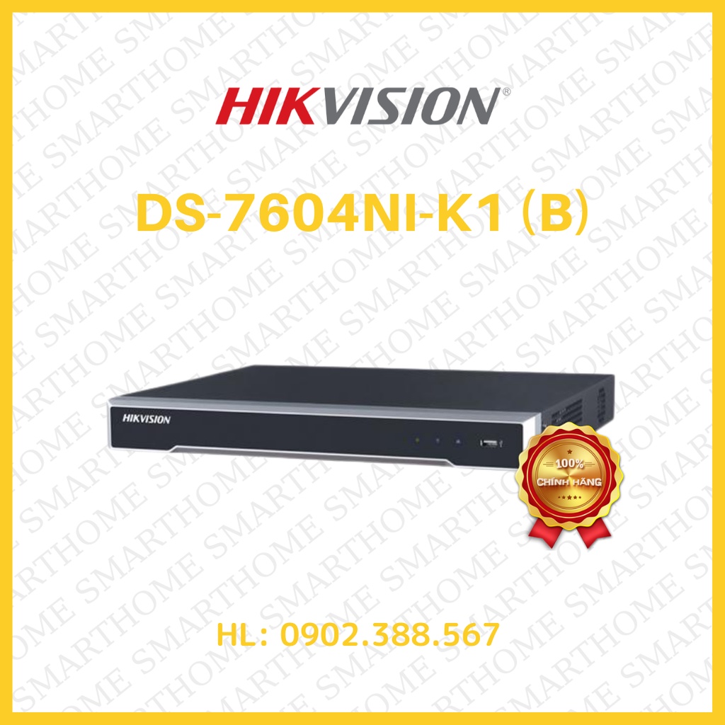 Đầu ghi hình IP 4 kênh đến 32 kênh HIKVISION DS-7604NI-K1 (B), 8 kênh HIKVISION DS-7608NI-K1 (B), DS-7616NI-K1 (B)