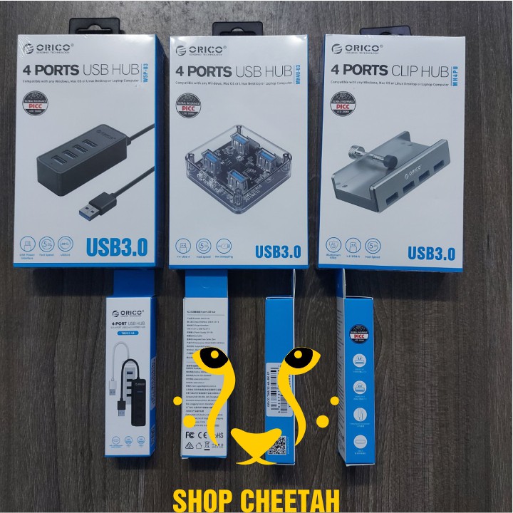 Hub Orico – Bộ chia 4 cổng USB 3.0 - Chính Hãng – USB3.0 Four – Port Hub – 4 Model