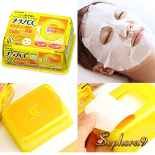 Mặt Nạ CC Melano Mask Nhật Bản dưỡng trắng da chống lão hóa 20 Miếng