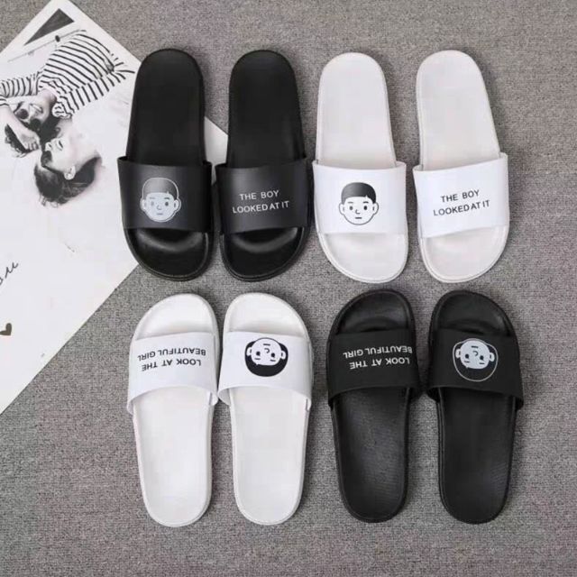 Dép Ulzzang Boy Girl giá rẻ siêu êm - size unisex (TĂNG 1 SIZE)