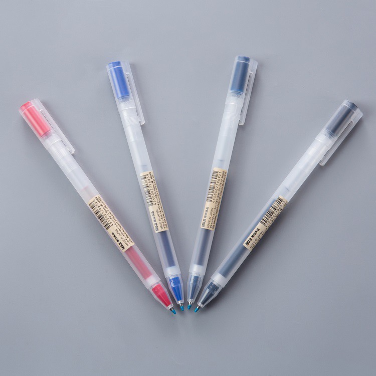 Bút Gel Muji Ngòi 0.38 mm Và 0.5 mm Màu Đen/ Xanh lam/ Đỏ
