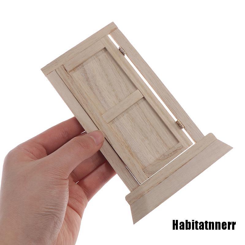 Mô Hình Cửa Gỗ Mini Tỉ Lệ 1 / 12 Trang Trí Nhà Búp Bê Diy