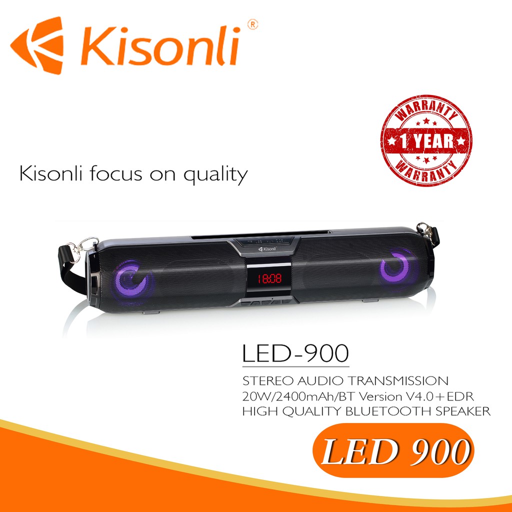 [BH 12 Tháng] Loa Kisonli Bluetooth LED-900 --- Có giá đỡ điện thoại