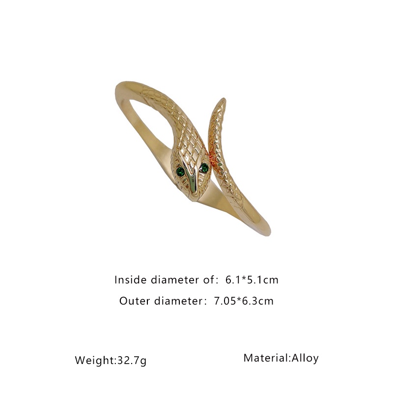 Vòng Tay Xương Rắn Kim Loại Mạ Vàng Thời Trang Dành Cho Nam Và Nữ