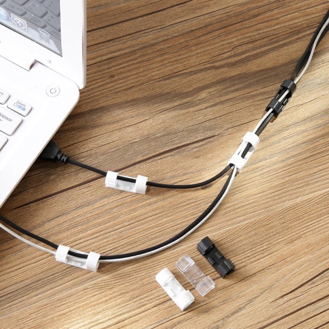 Bộ 20 dụng cụ cố định dây cáp bằng nhựa thiết kế tiện lợi