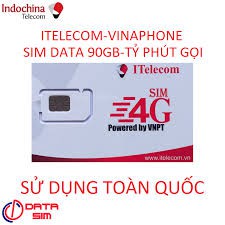 Sim 4G Itelecom MAY gói 90gb/tháng, Free các cuộc gọi Vina dưới 20p